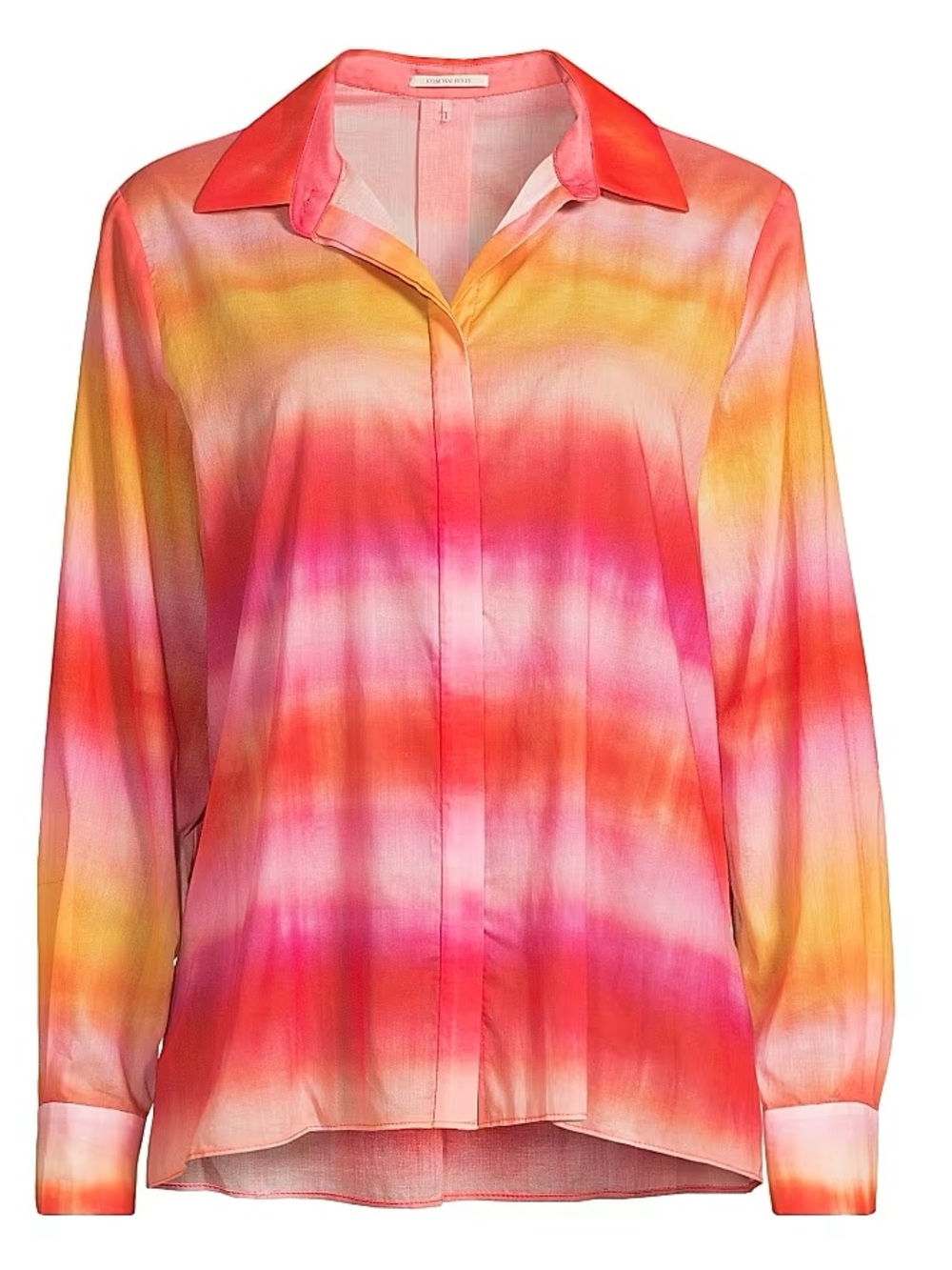 Kobi Halperin Pink & Orange Ombre Button-Front Blouse